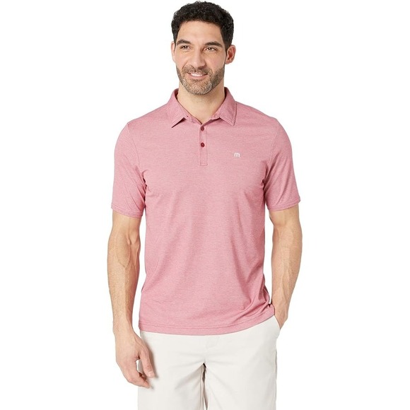 Travis Mathew Golf Polo Shirt Heathered Performance Casual Athletic Large‎ - Picture 1 of 6